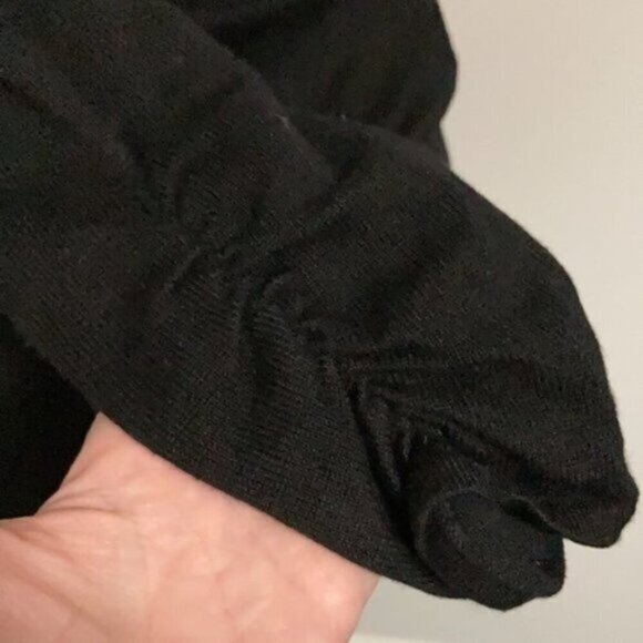 BLACK Ruched Knit Long Sleeve Sweater 89th & Madison​ - Picture 10 of 14